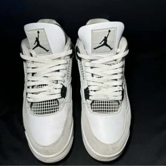 Nike Air Jordan 4 Retro Military Black Men's Shoes - Picture 3 of 6